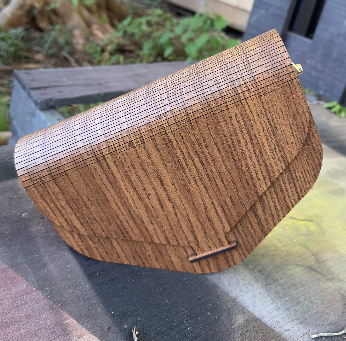 "THE AUDACITY PETITE" WOOD PURSE