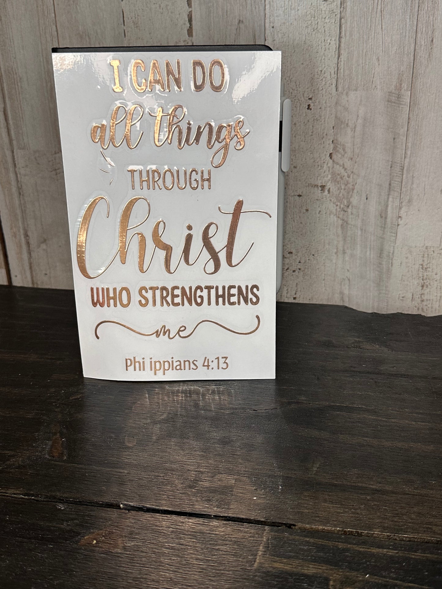 Journal Cover UV DTF-Rose Gold Foil I CAN DO ALL THINGS (OOPS!)