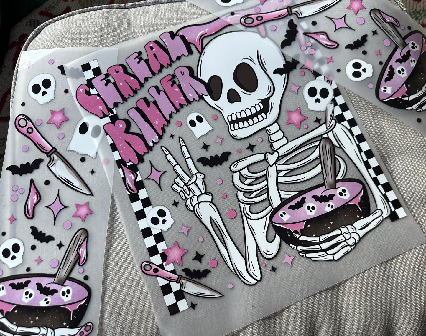 Full Color Screen Print Transfer- Cereal Killer (2 sleeves included)