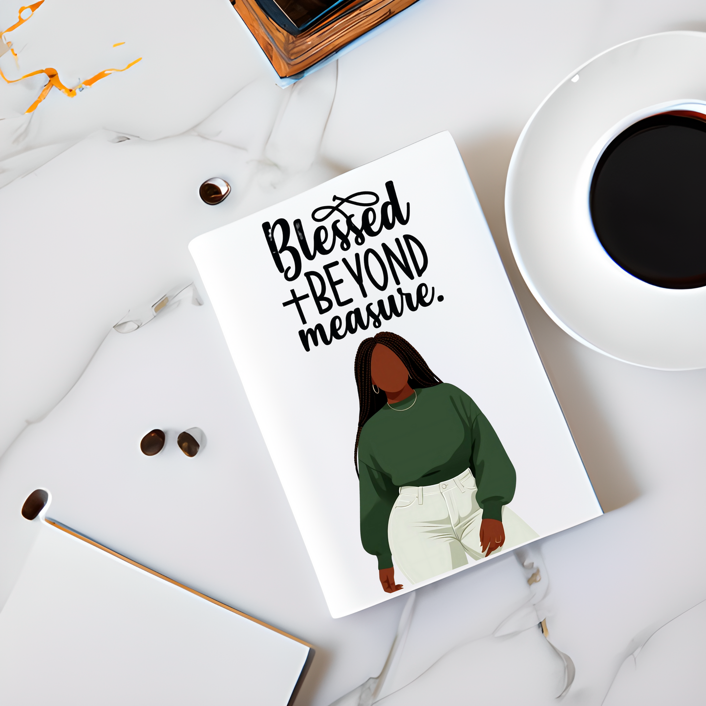 Journal Cover UV DTF- BLESSED BEYOND MEASURE