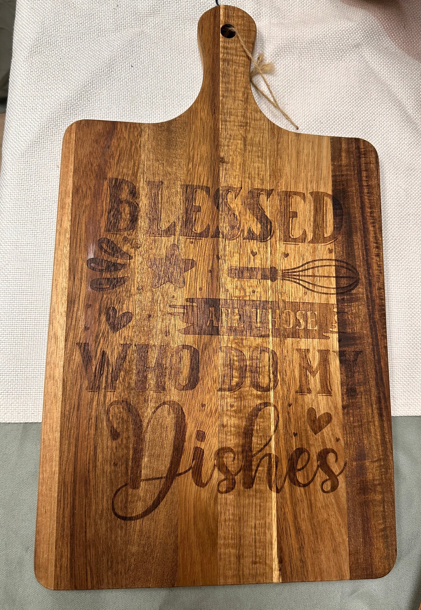 BLESSED ARE THOSE WHO DO DISHES CUTTING BOARD