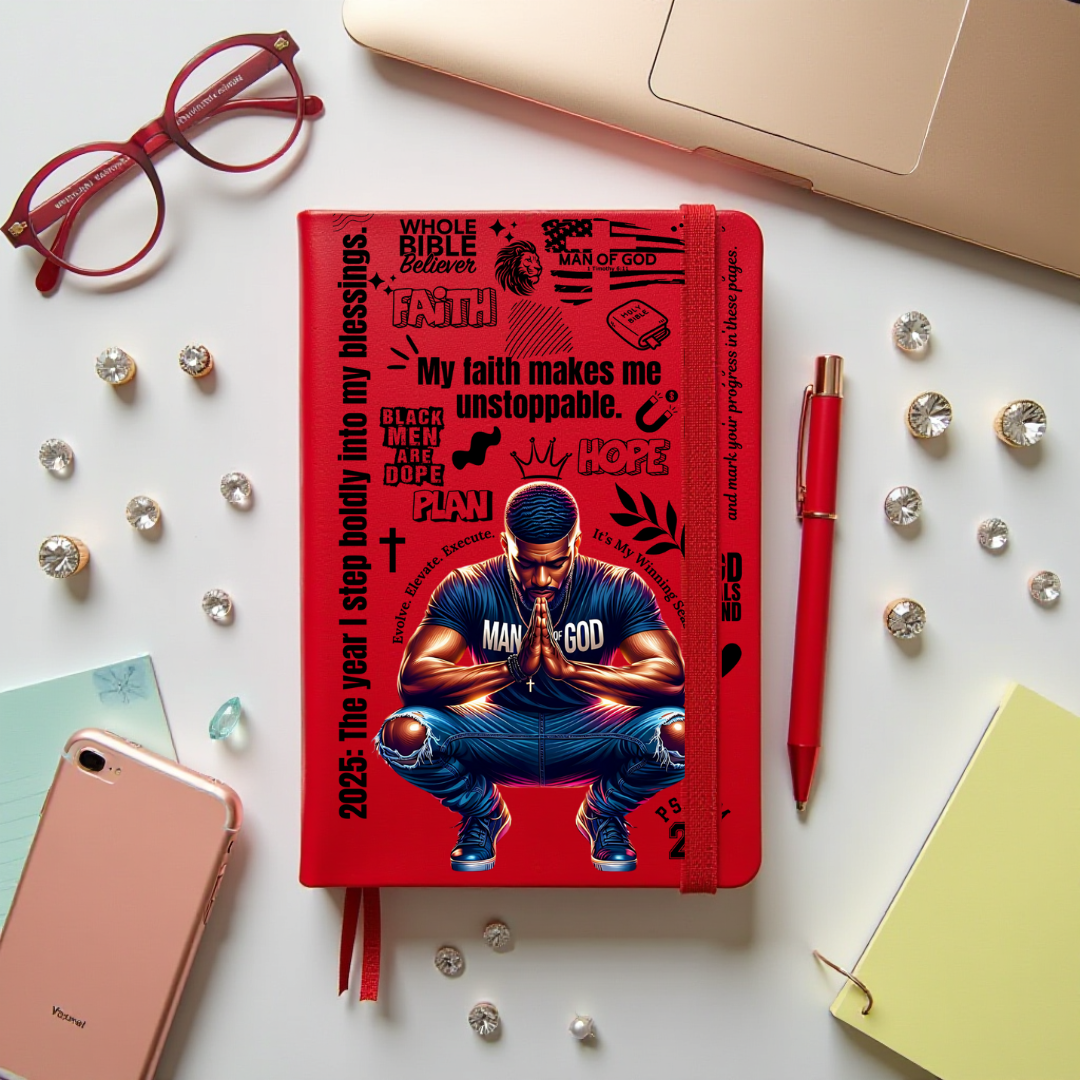 Journal Cover UV DTF- PRAYING MAN OF GOD