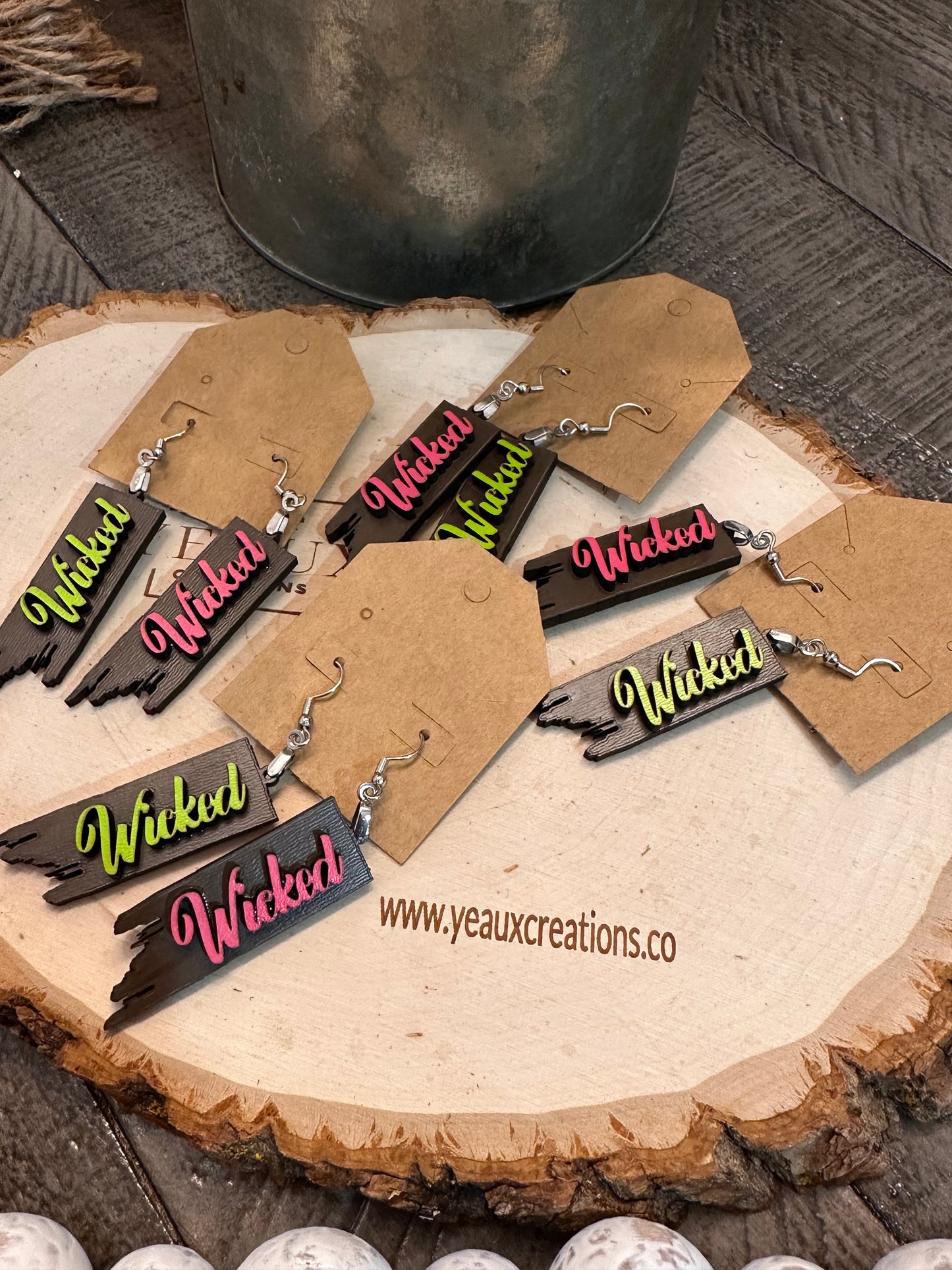 WICKED WOOD EARRINGS