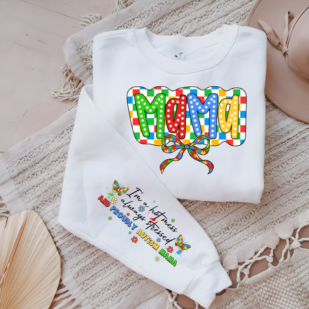 DTF Transfer-MAMA AUTISM WITH SLEEVE