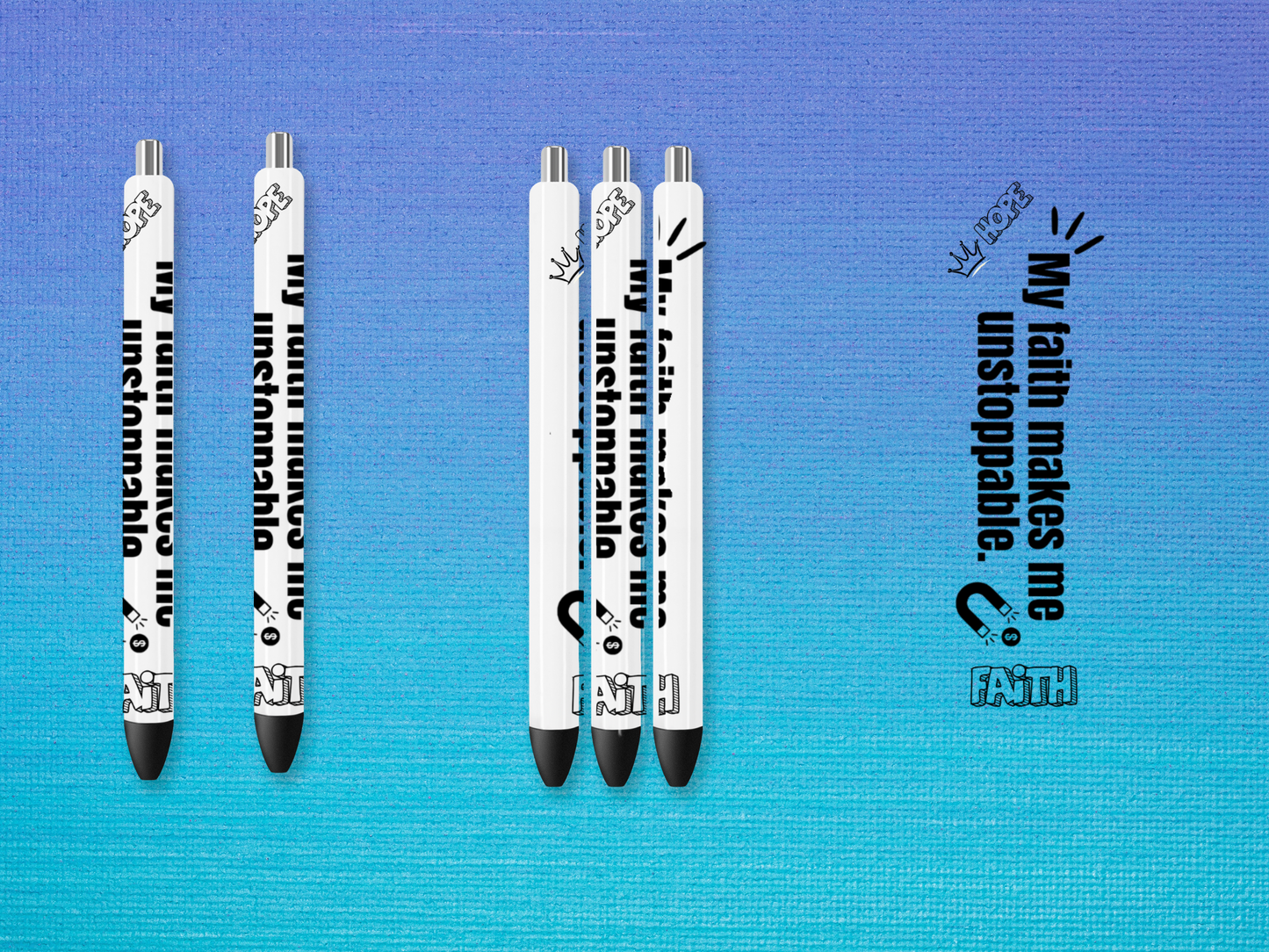 PEN WRAP - MY FAITH MAKES ME UNSTOPPABLE (MAN OF GOD)