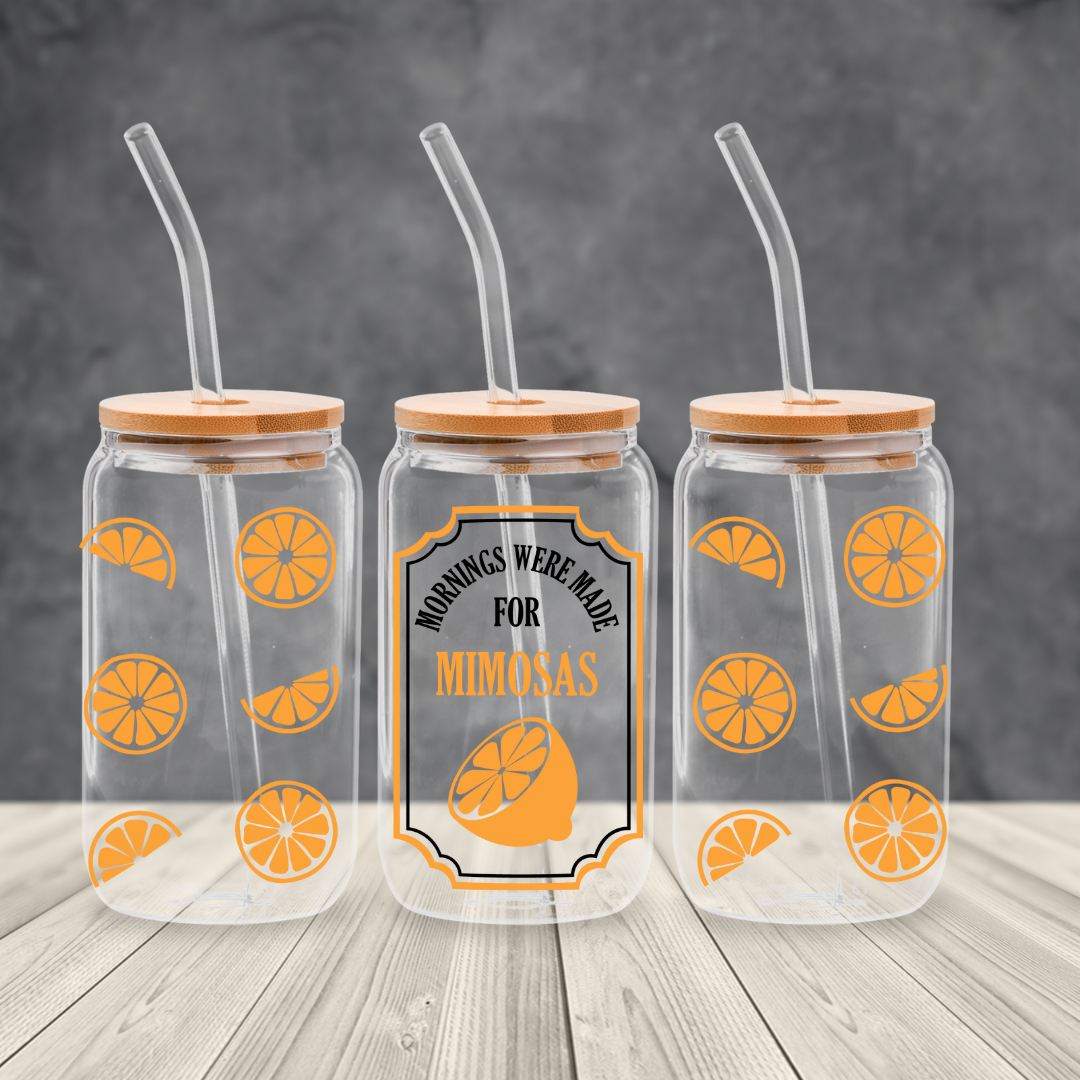 16 0z UV DTF DOUBLE SIDED Cup Wrap - MORNINGS WERE FOR MIMOSAS