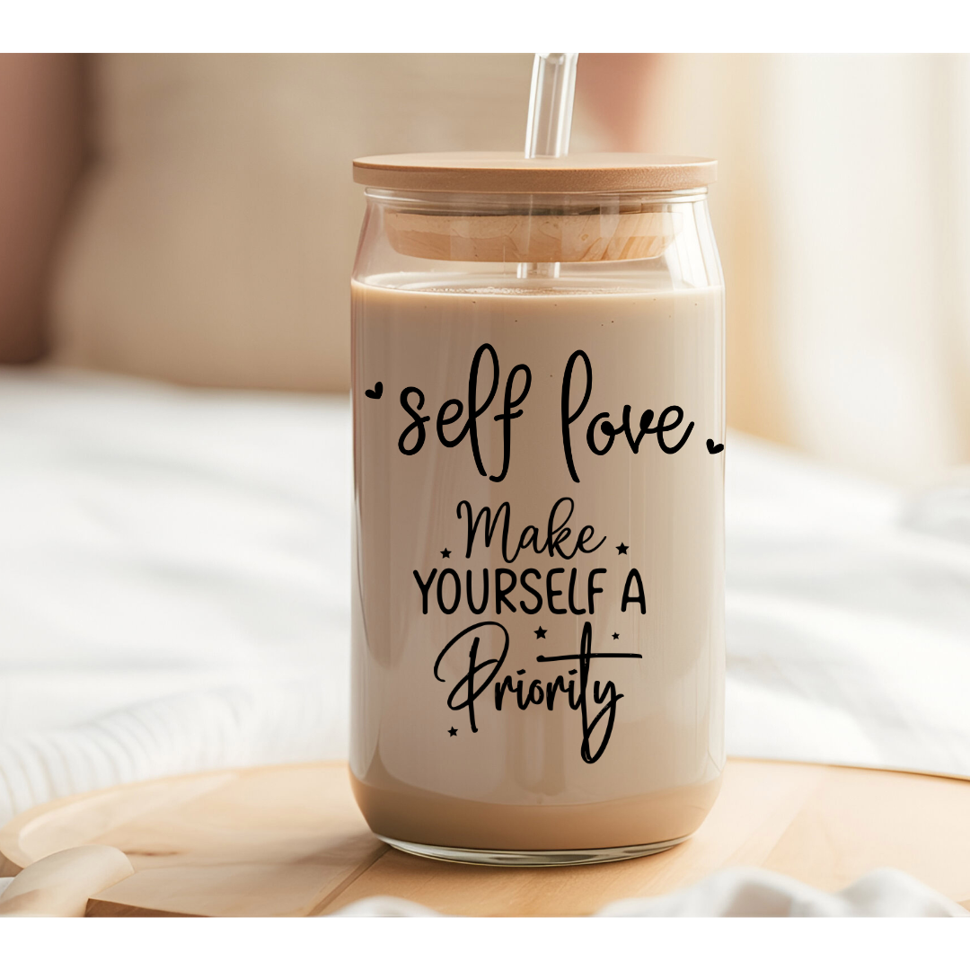 16 0z UV DTF Cup Decal- SELF LOVE