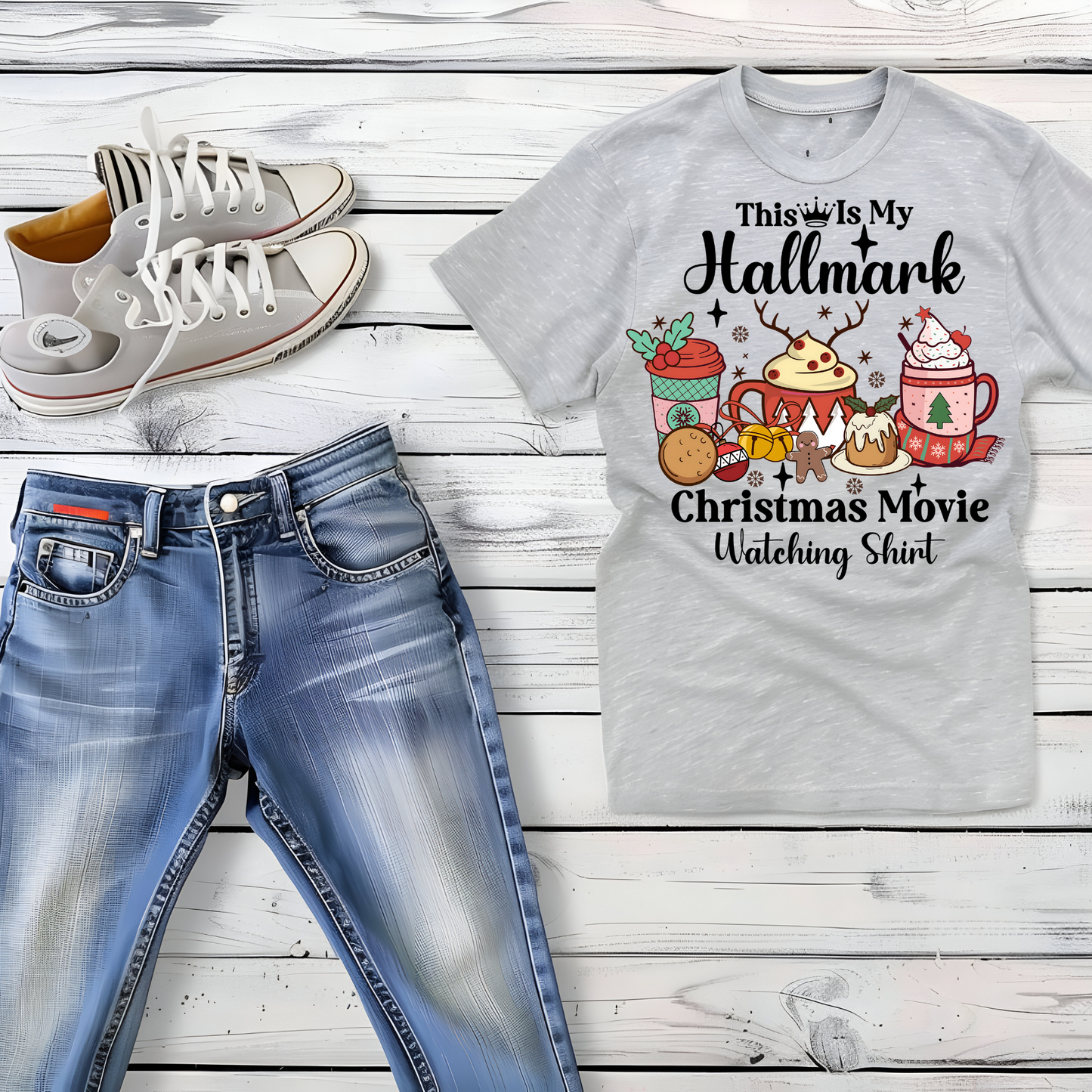 DTF Transfer- Hallmark Christmas Movie Watching Shirt