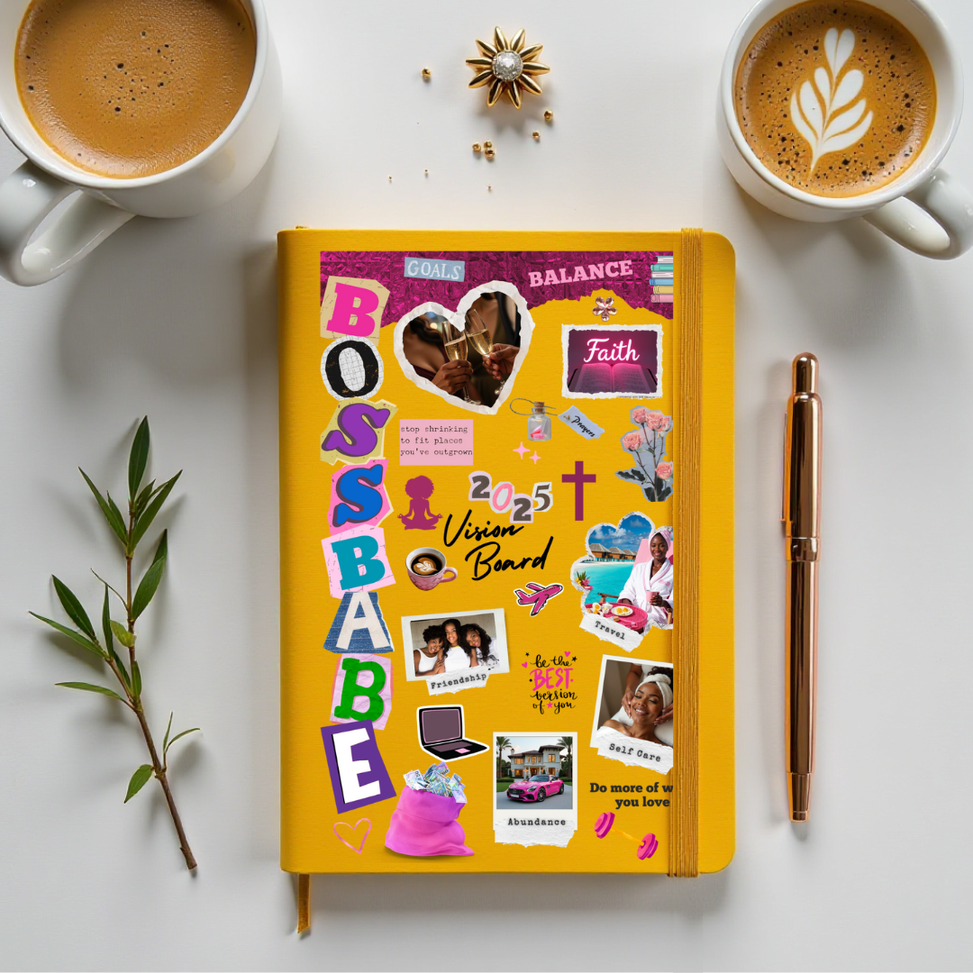 Journal Cover UV DTF- 2025 VISION BOARD