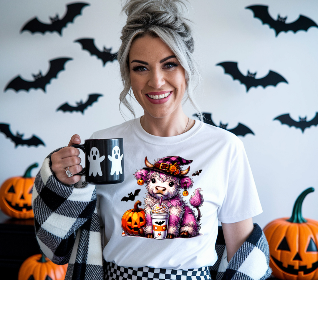 DTF Transfer- HYLAND COW HALLOWEEN