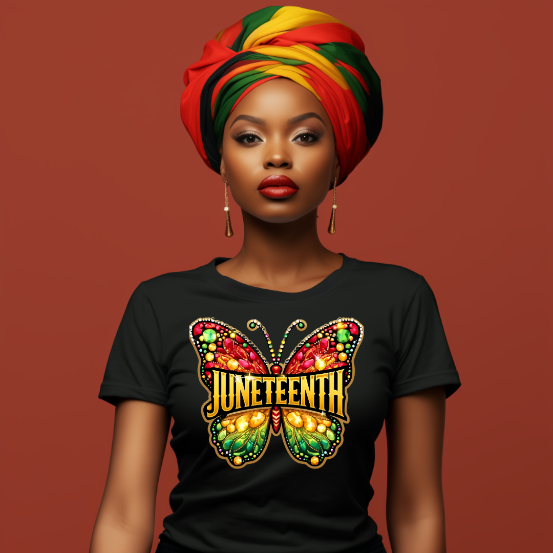 DTF Transfer- JUNETEENTH BUTTERFLY