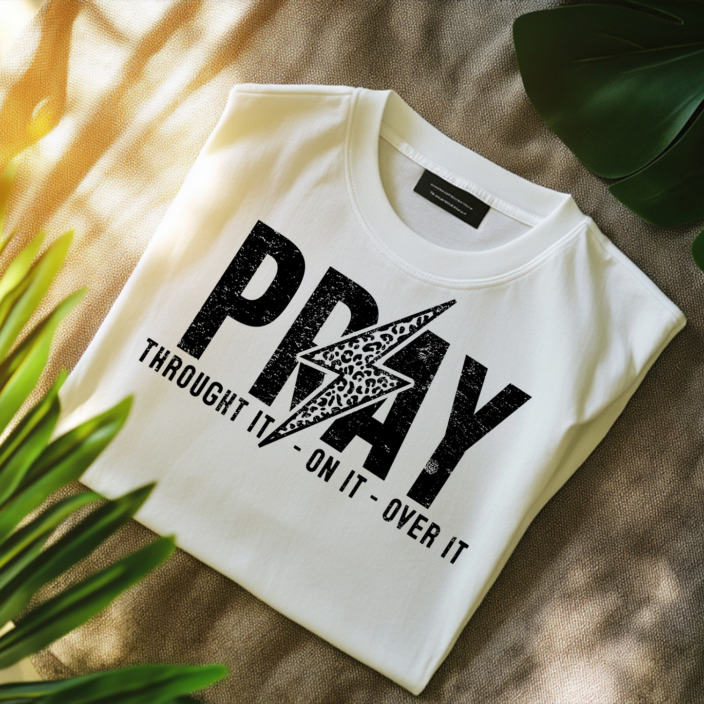 Single Color Screen Print-PRAY THROUGH IT CHEETAH