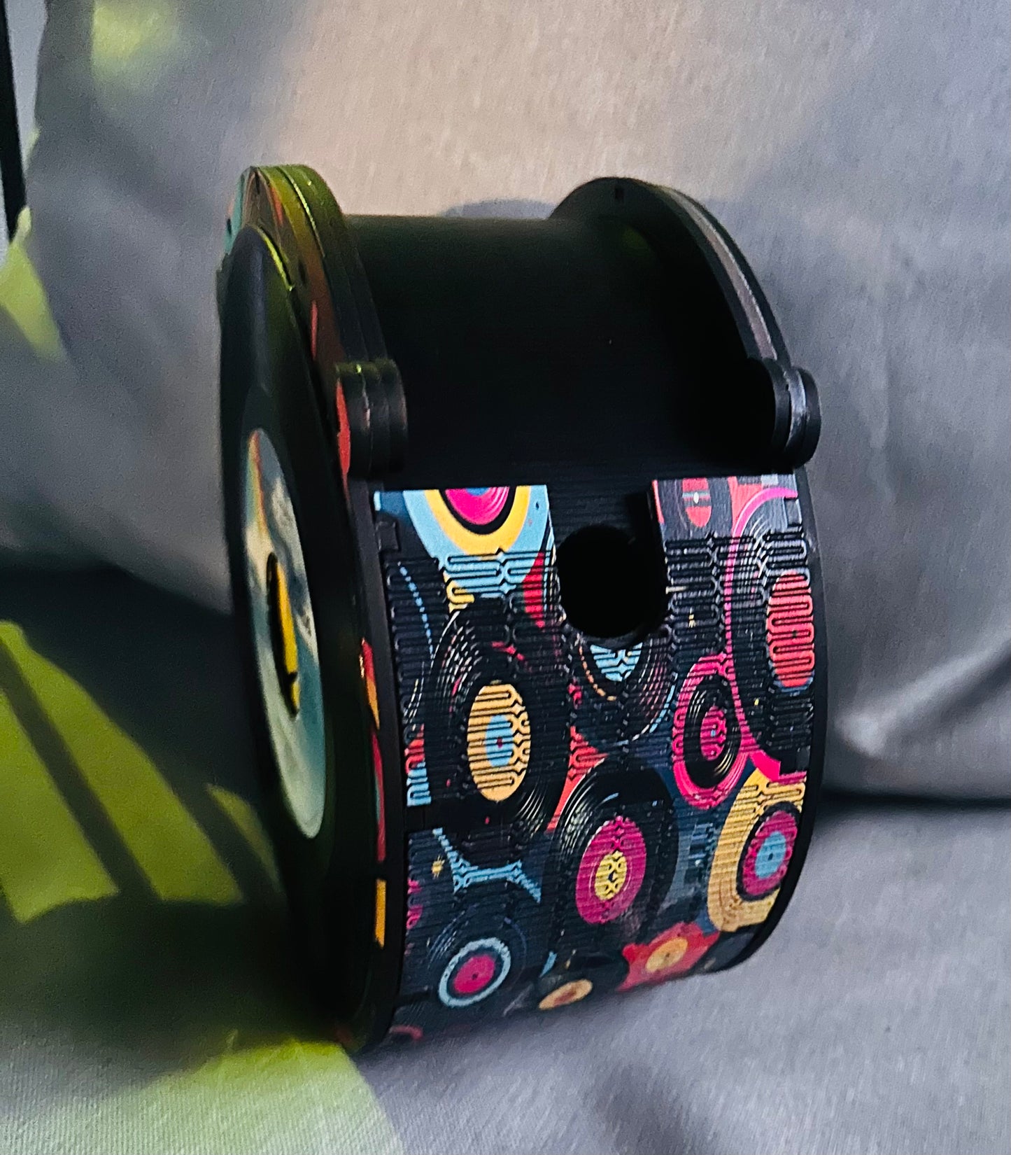 VINYL RECORD WOOD PURSE