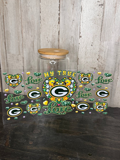 16 0z UV DTF DOUBLE SIDED Cup Wrap -LOVE FEMALE SPORTS TEAMS  (PICK TEAM)