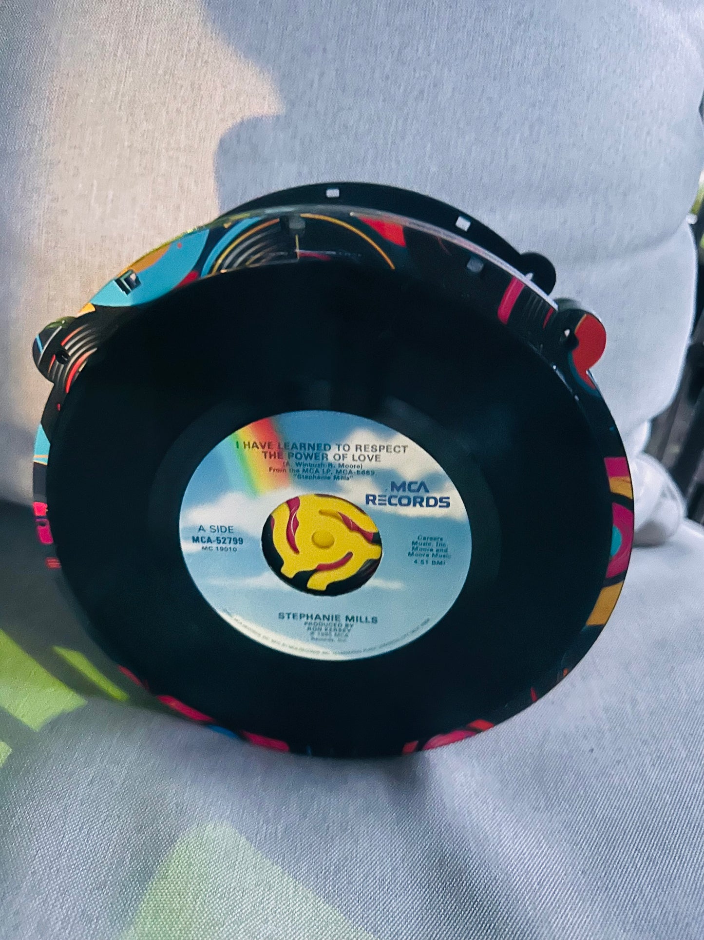 VINYL RECORD WOOD PURSE