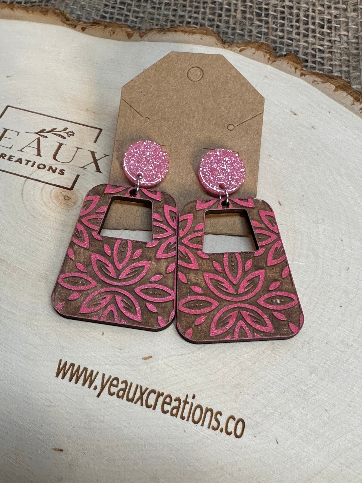 "BETTY" WOOD EARRINGS