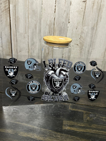 16 0z UV DTF DOUBLE SIDED Cup Wrap with Matching Lid Decal - SPORTS TEAMS (PICK TEAM)