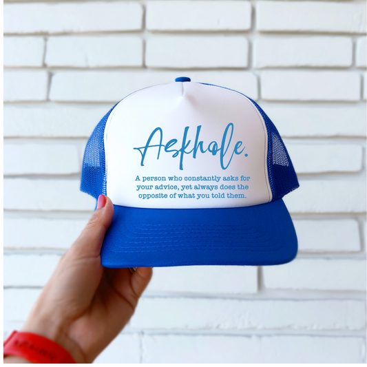 DTF HAT TRANSFER- ASKHOLE