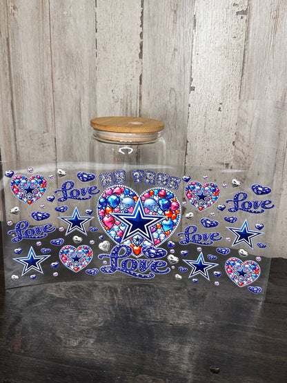 16 0z UV DTF DOUBLE SIDED Cup Wrap -LOVE FEMALE SPORTS TEAMS  (PICK TEAM)