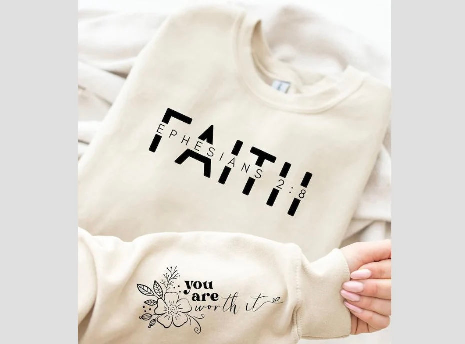 Single Color Screen Print-  Faith You Are Worth It