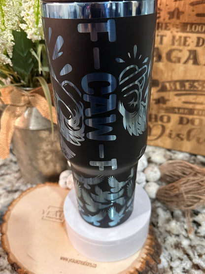 F-CAW-F 40 oz  Stainless Steel Tumbler- Blue Plated, Double Walled Vacuum Insulated