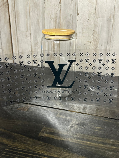 16 0z UV DTF Cup Wrap- LV (BLACK) (DOUBLE SIDED)
