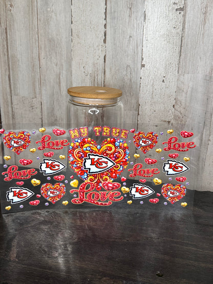 16 0z UV DTF DOUBLE SIDED Cup Wrap -LOVE FEMALE SPORTS TEAMS  (PICK TEAM)