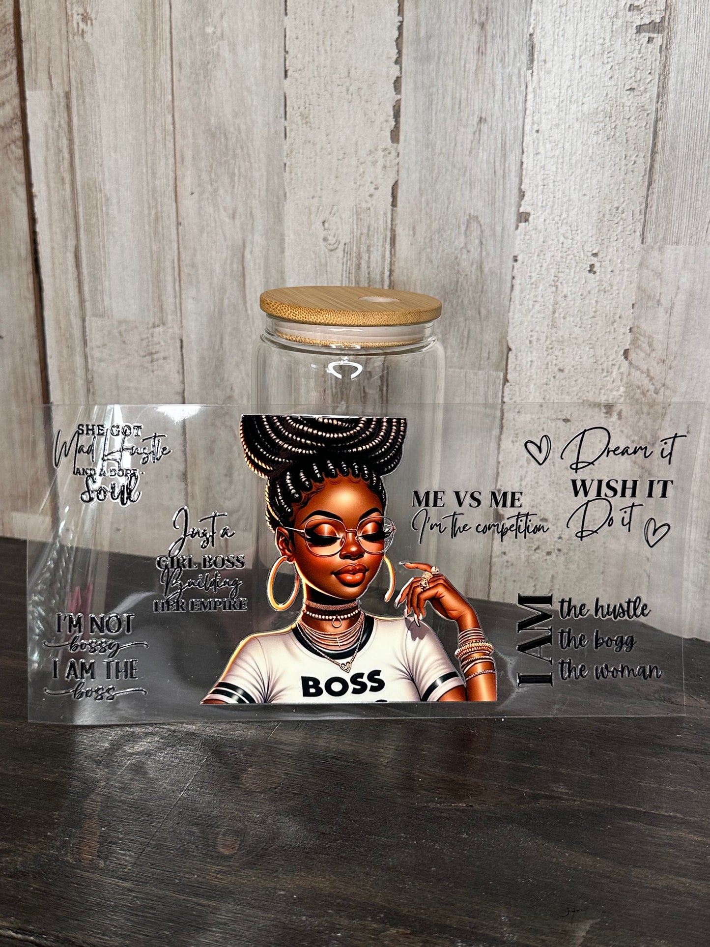 BOSS VIBES - 16 0z UV DTF DOUBLE SIDED Cup Wrap