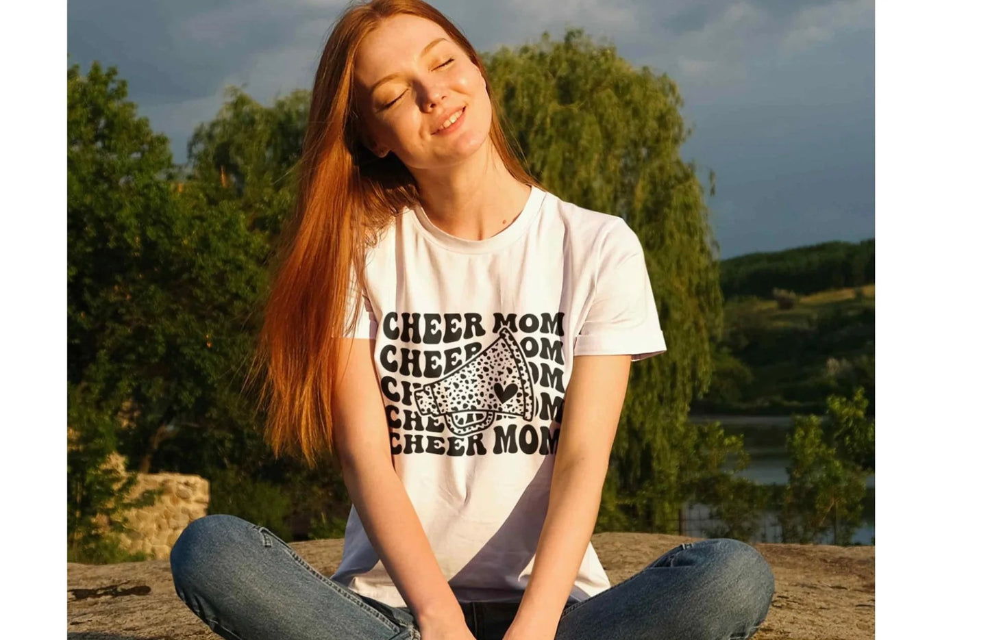 Single Color Screen Print- Cheer Mom Stacked