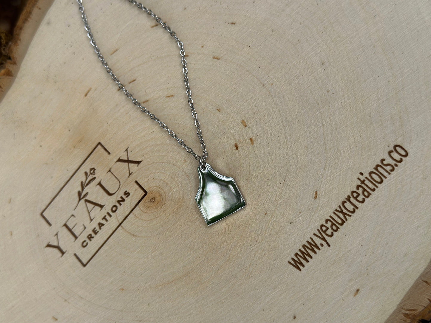 PERSONALIZED COW TAG NECKLACE