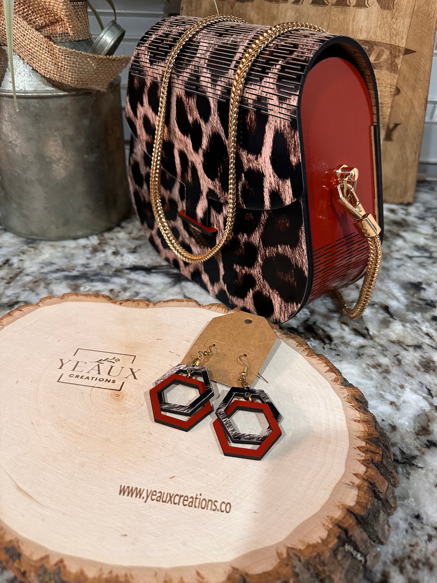 "SNATCHED" WOOD PURSE