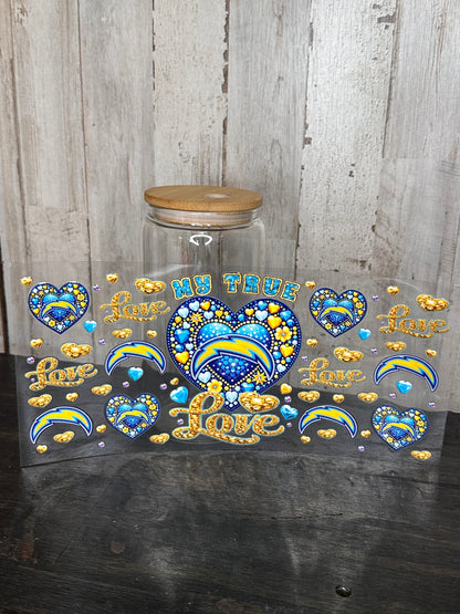 16 0z UV DTF DOUBLE SIDED Cup Wrap -LOVE FEMALE SPORTS TEAMS  (PICK TEAM)