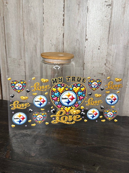 16 0z UV DTF DOUBLE SIDED Cup Wrap -LOVE FEMALE SPORTS TEAMS  (PICK TEAM)