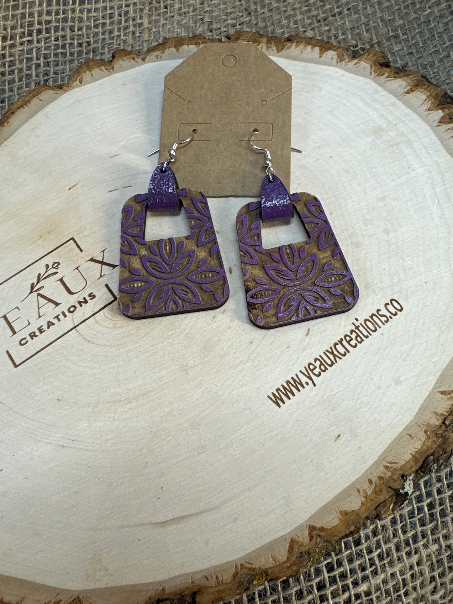 "BETTY" WOOD EARRINGS