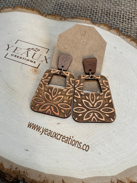 "BETTY" WOOD EARRINGS