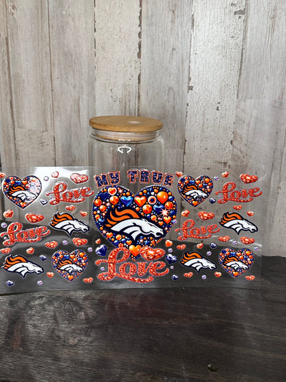 16 0z UV DTF DOUBLE SIDED Cup Wrap -LOVE FEMALE SPORTS TEAMS  (PICK TEAM)