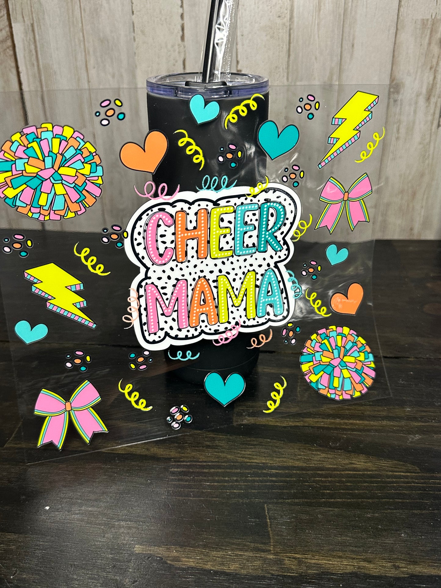 20 0z UV DTF WRAP- CHEER MAMA
