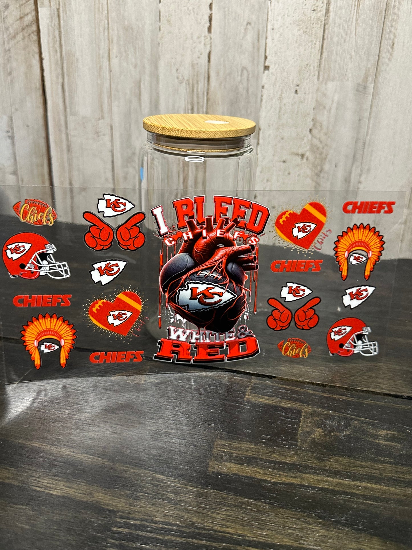 16 0z UV DTF DOUBLE SIDED Cup Wrap with Matching Lid Decal - SPORTS TEAMS (PICK TEAM)