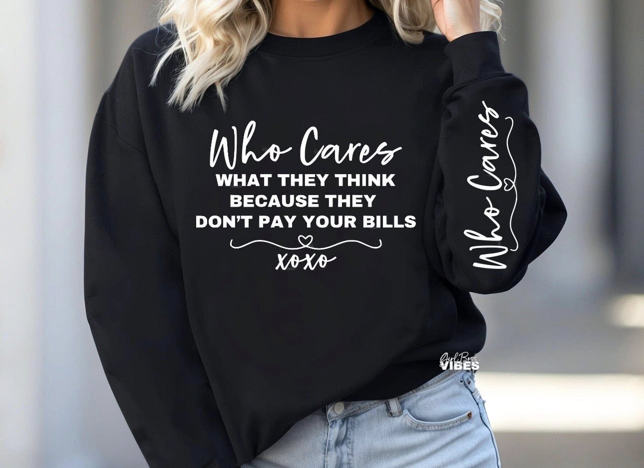 SINGLE COLOR SCREEN PRINT- WHO CARES