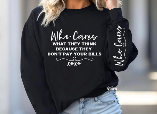 SINGLE COLOR SCREEN PRINT- WHO CARES