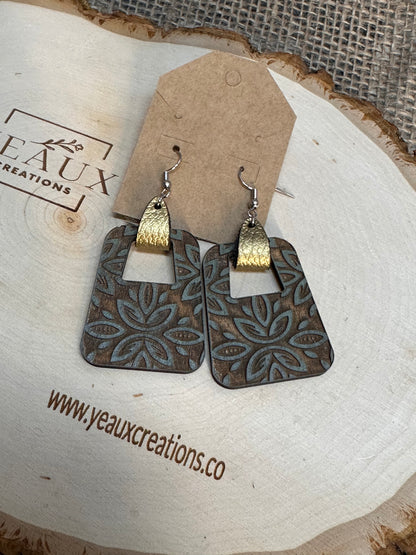 "BETTY" WOOD EARRINGS
