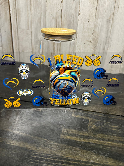 16 0z UV DTF DOUBLE SIDED Cup Wrap with Matching Lid Decal - SPORTS TEAMS (PICK TEAM)