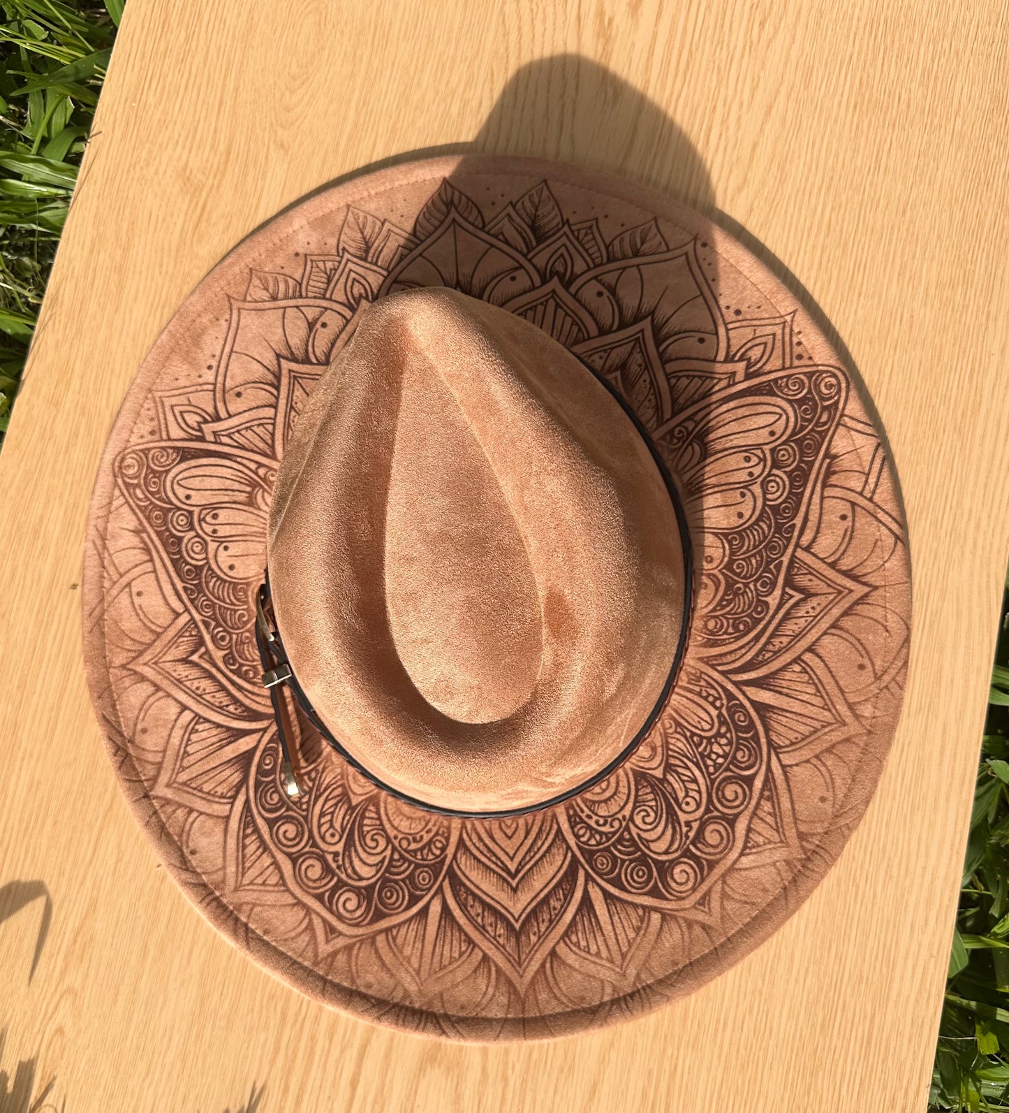 BUTTERFLY MANDALA WIDE BRIM HAT