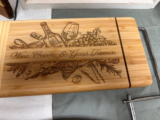 CHEESEBOARD WITH CHEESE CUTTER