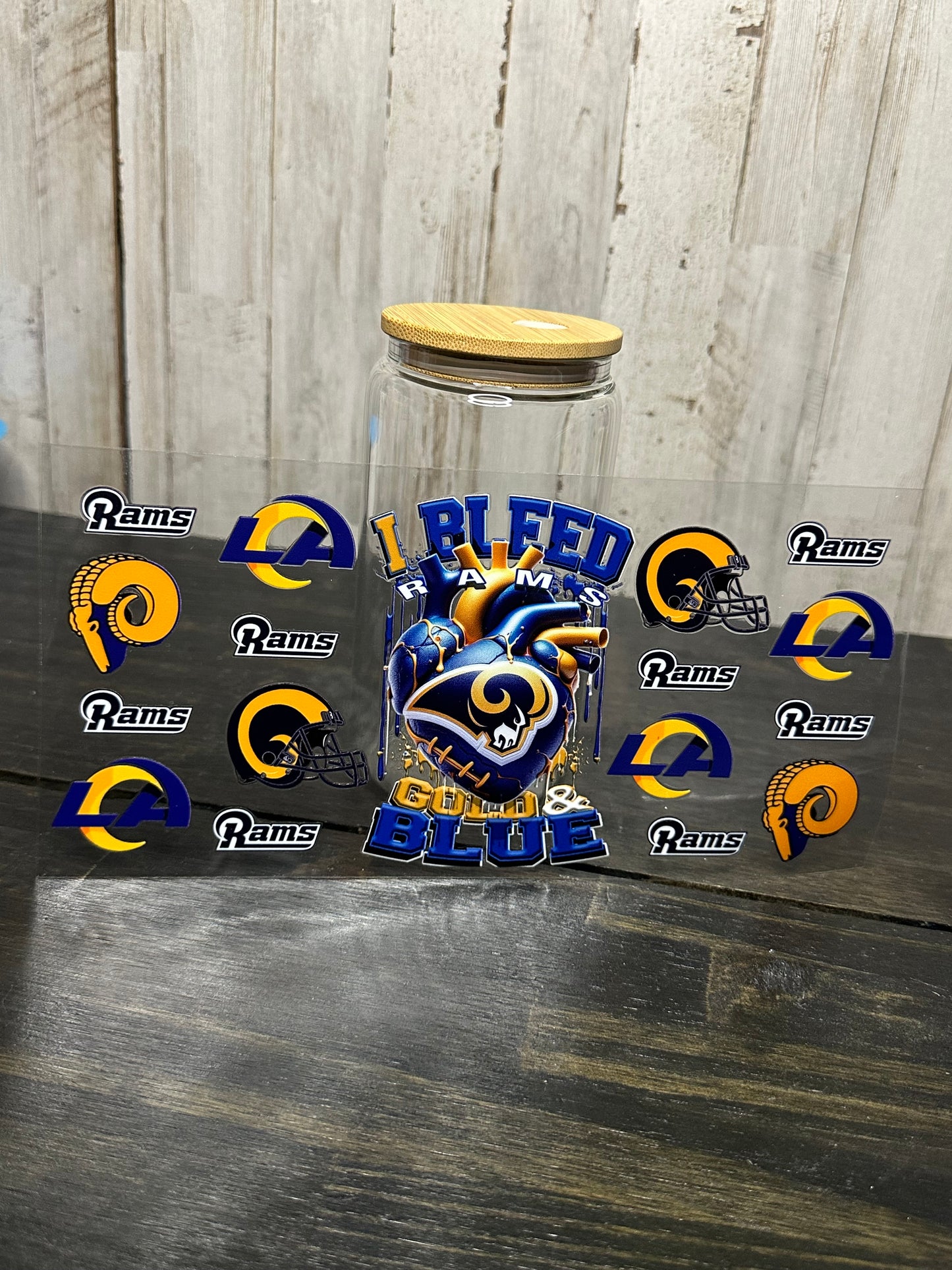 16 0z UV DTF DOUBLE SIDED Cup Wrap with Matching Lid Decal - SPORTS TEAMS (PICK TEAM)