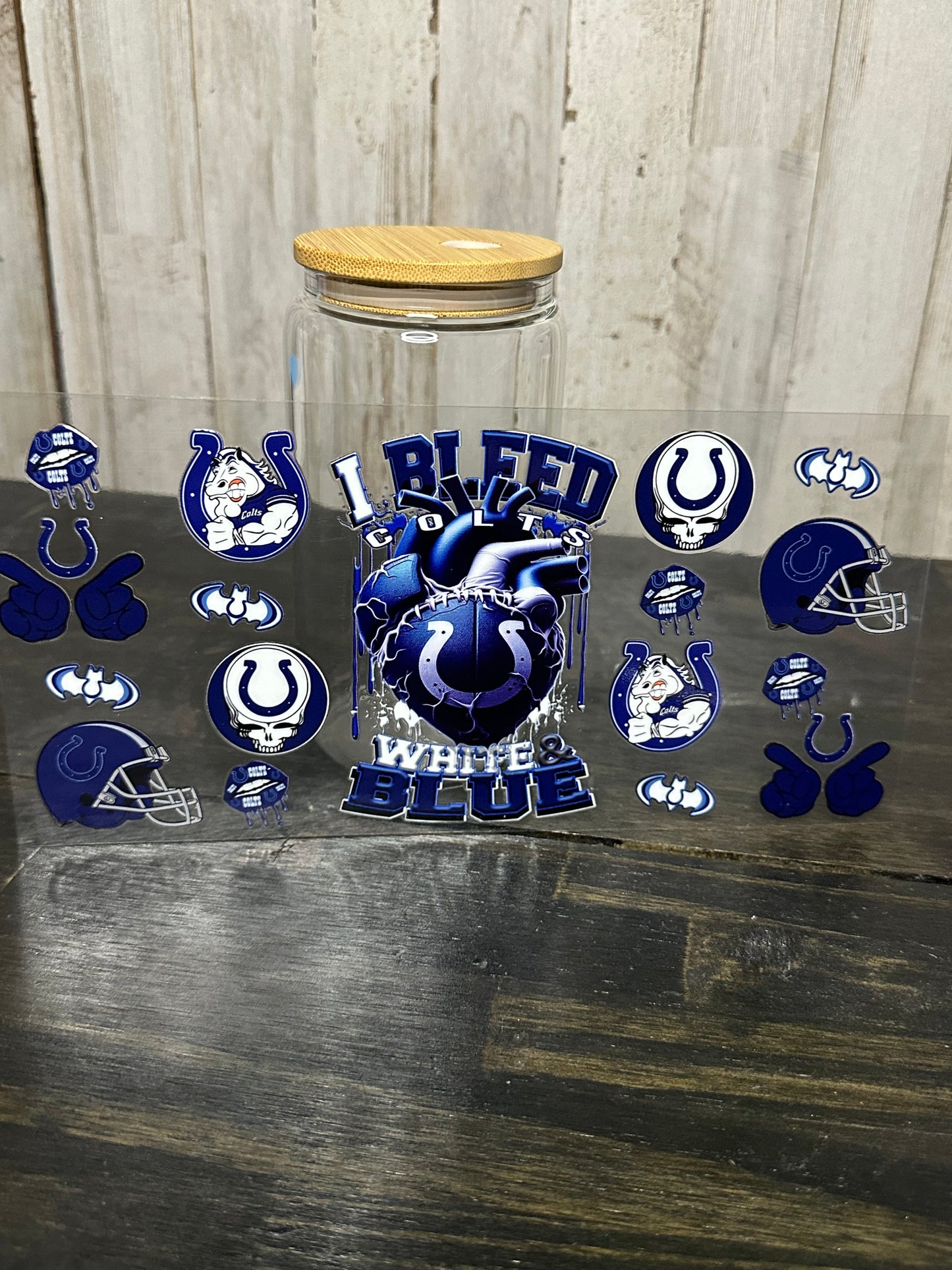 16 0z UV DTF DOUBLE SIDED Cup Wrap with Matching Lid Decal - SPORTS TEAMS (PICK TEAM)