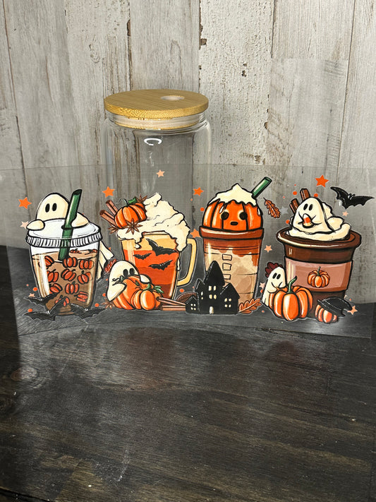 16 0z UV DTF Cup Wrap- HALLOWEEN COFFEE