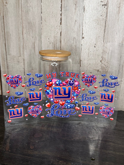 16 0z UV DTF DOUBLE SIDED Cup Wrap -LOVE FEMALE SPORTS TEAMS  (PICK TEAM)