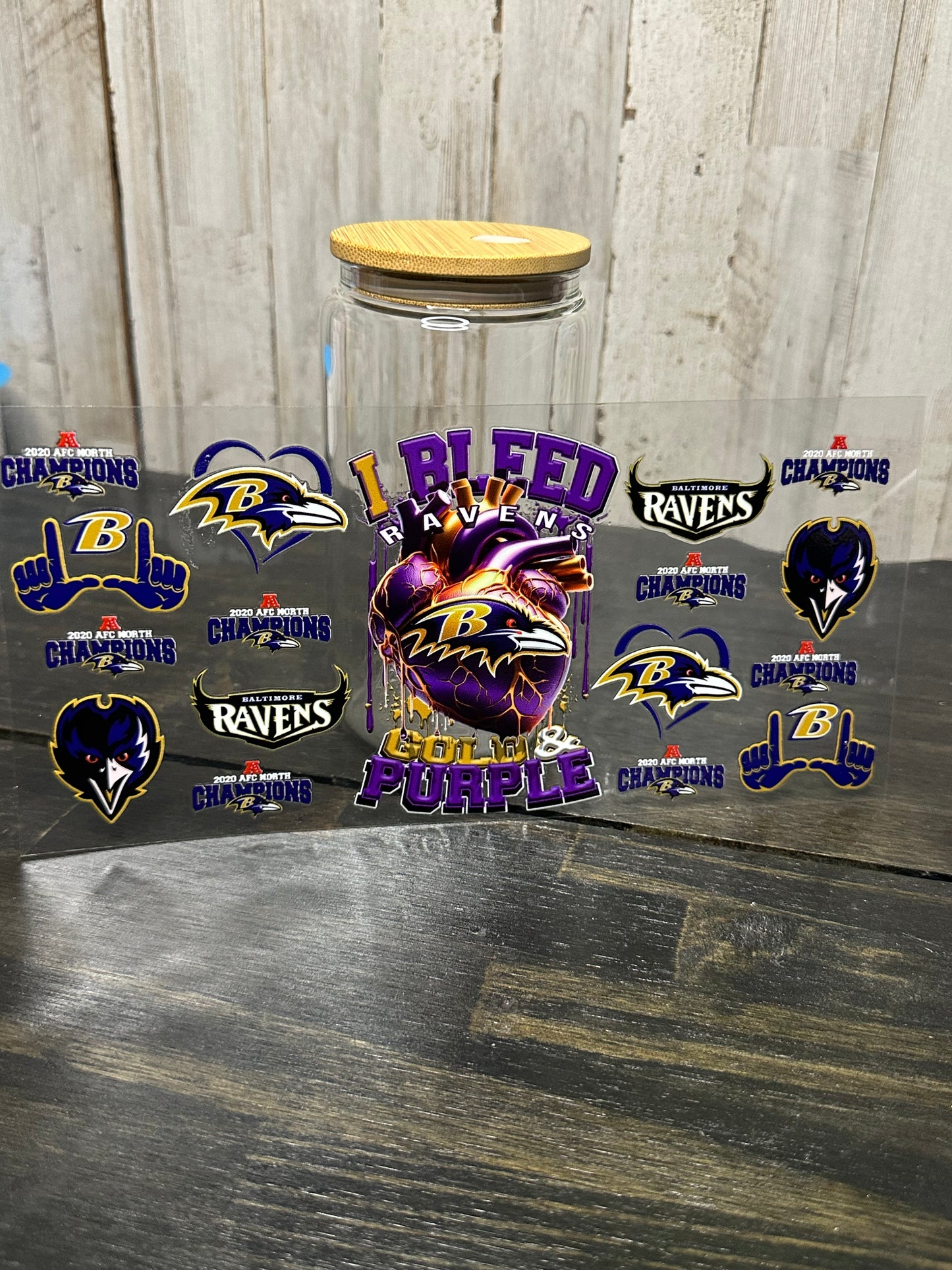 16 0z UV DTF DOUBLE SIDED Cup Wrap with Matching Lid Decal - SPORTS TEAMS (PICK TEAM)