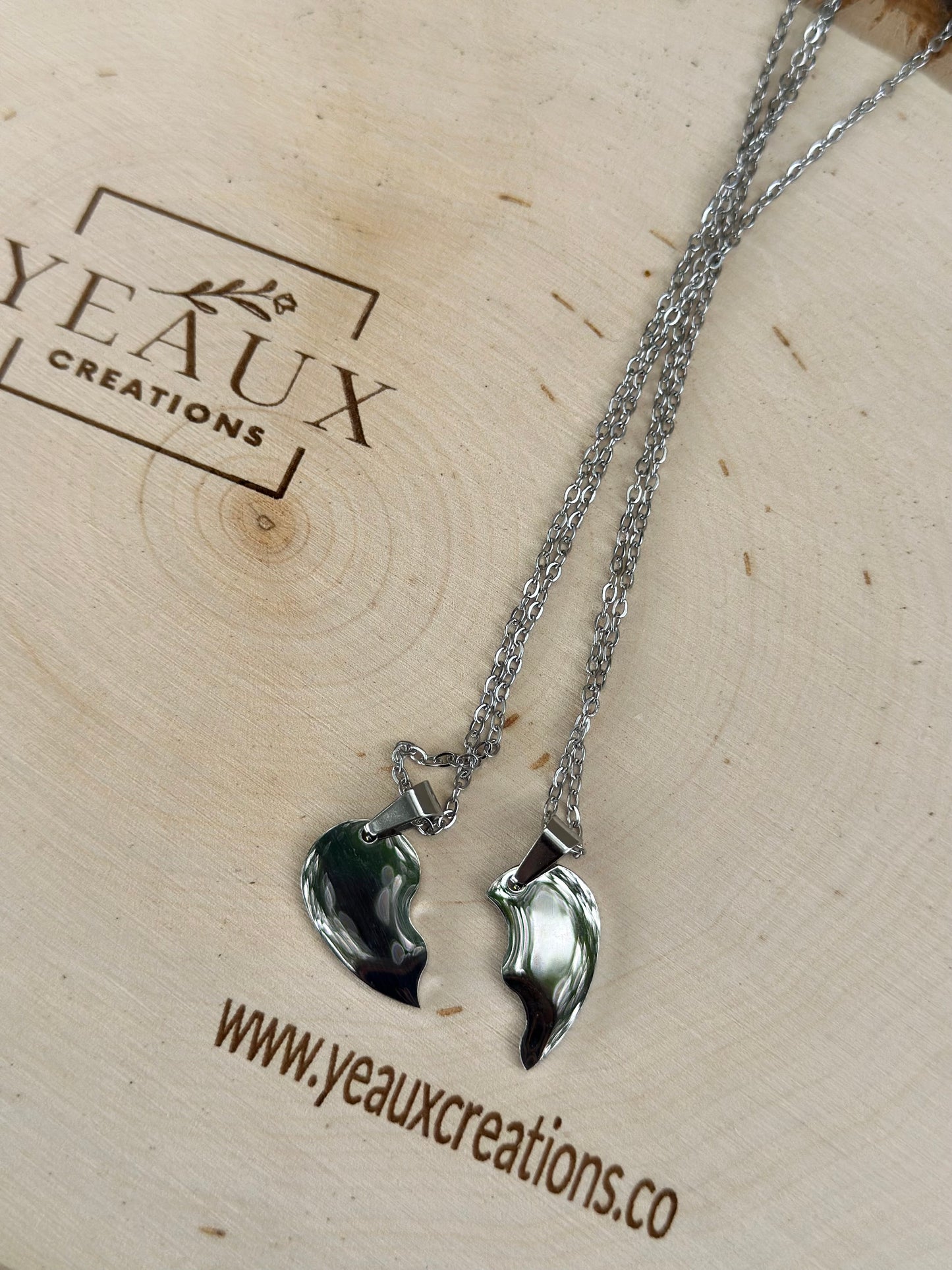 PERSONALIZED SPLIT HEART (2 NECKLACES) NECKLACE